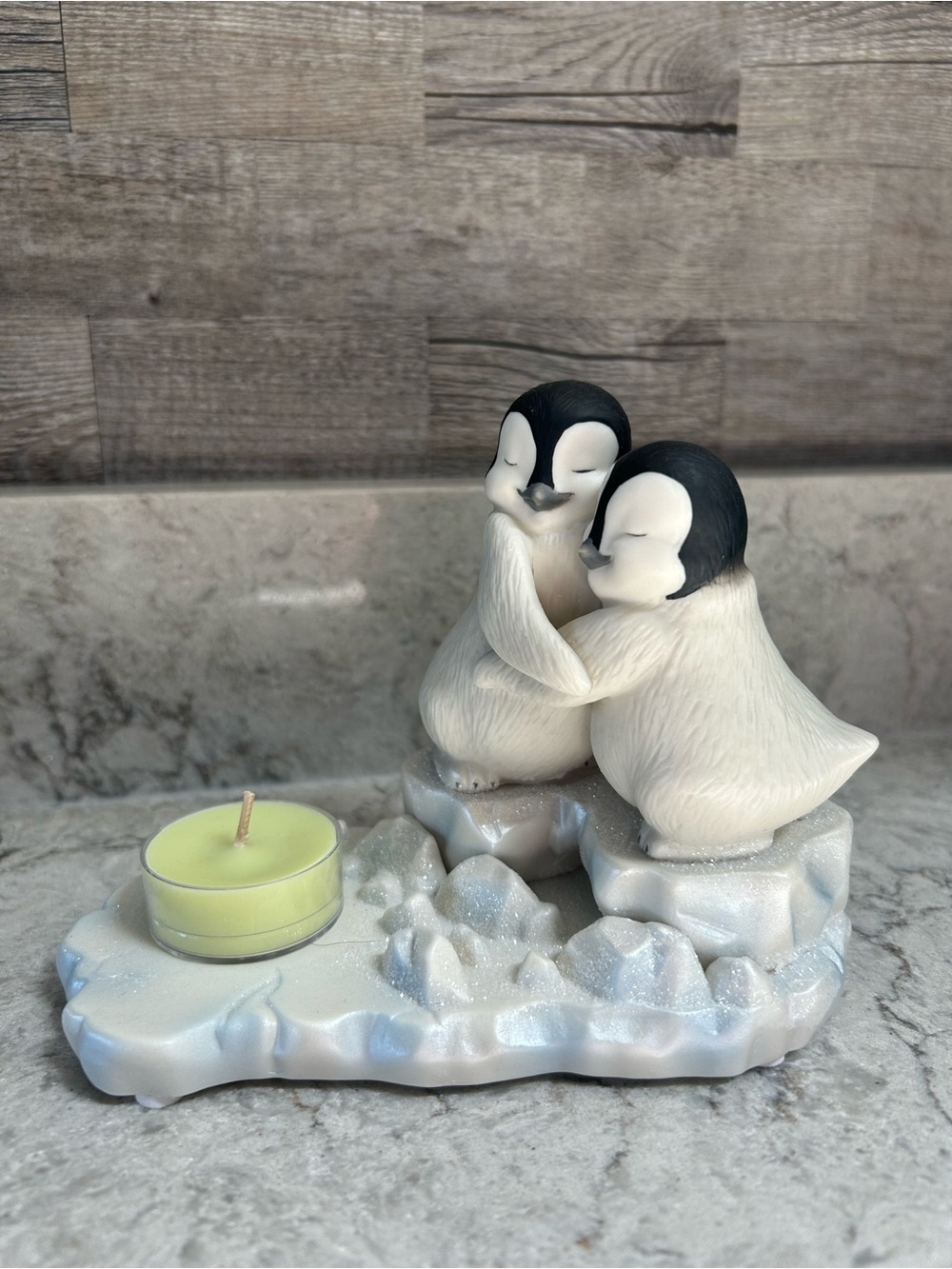 PartyLite Matte Cream Ceramic Candle Base *missing clear votive